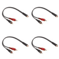 thumbnail image 1 of 1 cable de audio de 27 cm RCA hembra a 2 RCA macho divisor para sistema de coche 1 pieza, 1 of 9