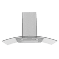 thumbnail image 2 of Campana decorativa de pared de 90 cm (36 pulgadas) IHD  CH Milan 90 en acero inoxidable y cristal curvo de pared, 2 of 10