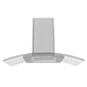 thumbnail image 2 of Campana decorativa de pared de 90 cm (36 pulgadas) IHD  CH Milan 90 en acero inoxidable y cristal curvo de pared, 2 of 10