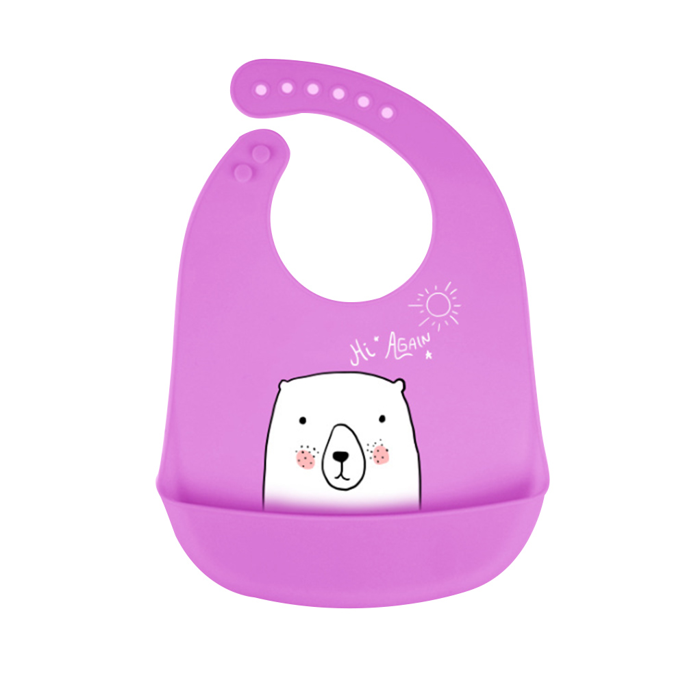 Waterproof Baby Silicone Bibs Burp Cloths Toddler Kids Adjustable
