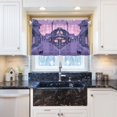 thumbnail image 5 of Yayeee Kitchen Curtains Tier Pair Light Filtering 27"x36" Rod Pocket Short Cafe Window Panel, Black Cat Walking, 5 of 7