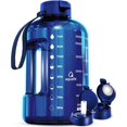 thumbnail image 1 of Botella de agua AQUAFIT de 1 galón con marcador de tiempo sin BPA y 2 tapas, 1 of 8