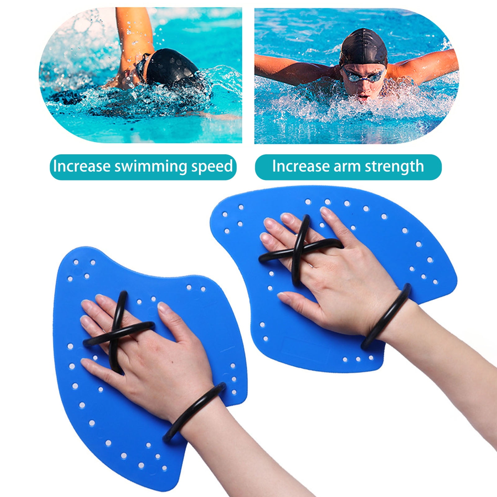 Palettes De Natation TPR Réglables - Améliorez Technique, Force Et Vitesse - Taille S Ou L - Pour Tous Les Nageurs