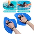thumbnail image 4 of Pebbuoy 1 Pair Swimming Hand Paddle with Silicone Strap Holes Professional Kids Adults Beginner Freestyle Training Aid Fins Lap Swimming Accessories, 4 of 7
