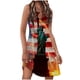 thumbnail image 3 of Puntoco Vestido De Verano Para Mujer, Estampado, Sin Mangas, Falda, Manga Corta, Cuello Redondo, Rojo, Xxl,Regalos Para Mujer Joven, 3 of 6