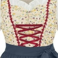 thumbnail image 3 of Lenago Women Party Dresses 2025 Oktoberfest Costumes Multiple Color Schemes Square Collar Short Sleeves Dirndl Dresses German Dresses For Festival Bavarian Costume Beer Carnival, 3 of 9
