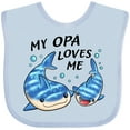 thumbnail image 3 of Inktastic My Opa Loves Me- whale shark Boys or Girls Baby Bib, 3 of 4