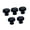 Black, variant on 5/10Pcs Modern Wardrobe Knob Aluminum Alloy Cabinet Drawer Handle Cupboard Pulls Pumpkin Furniture Decoration Enduring