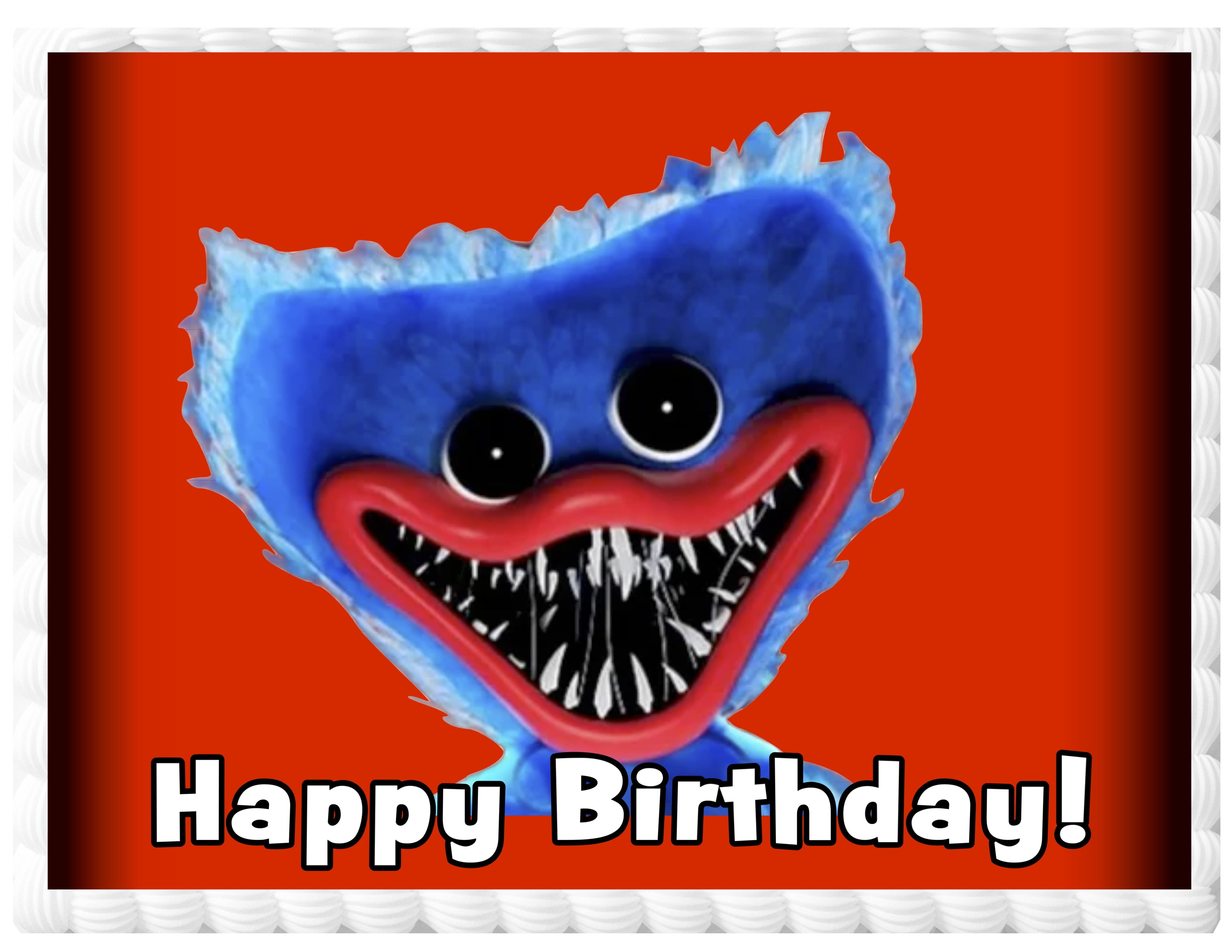 Huggy W inspired Edible  Cake topper, 1/4 sheet edible image birthday cake, Frosting Sheet (Fan Made)