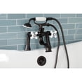 thumbnail image 3 of Kingston Brass KS228PXORB Kingston Three-Handle 2-Hole Deck-Mount Clawfoot Tub Faucet with Hand Shower in Oil Rubbed Bronze, 3 of 8