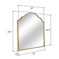 thumbnail image 6 of Lizette Gold Wide Arch Metal Farmhouse Wall Mirror, 6 of 6