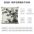 thumbnail image 5 of Leisuo Decorative Rectangle Throw Pillow Cover Bush Japanese Original Watercolor Ink Stem Painting Plant Asian White Nature Lumbar Pillow Case for Couch Sofa Chair White, 5 of 5