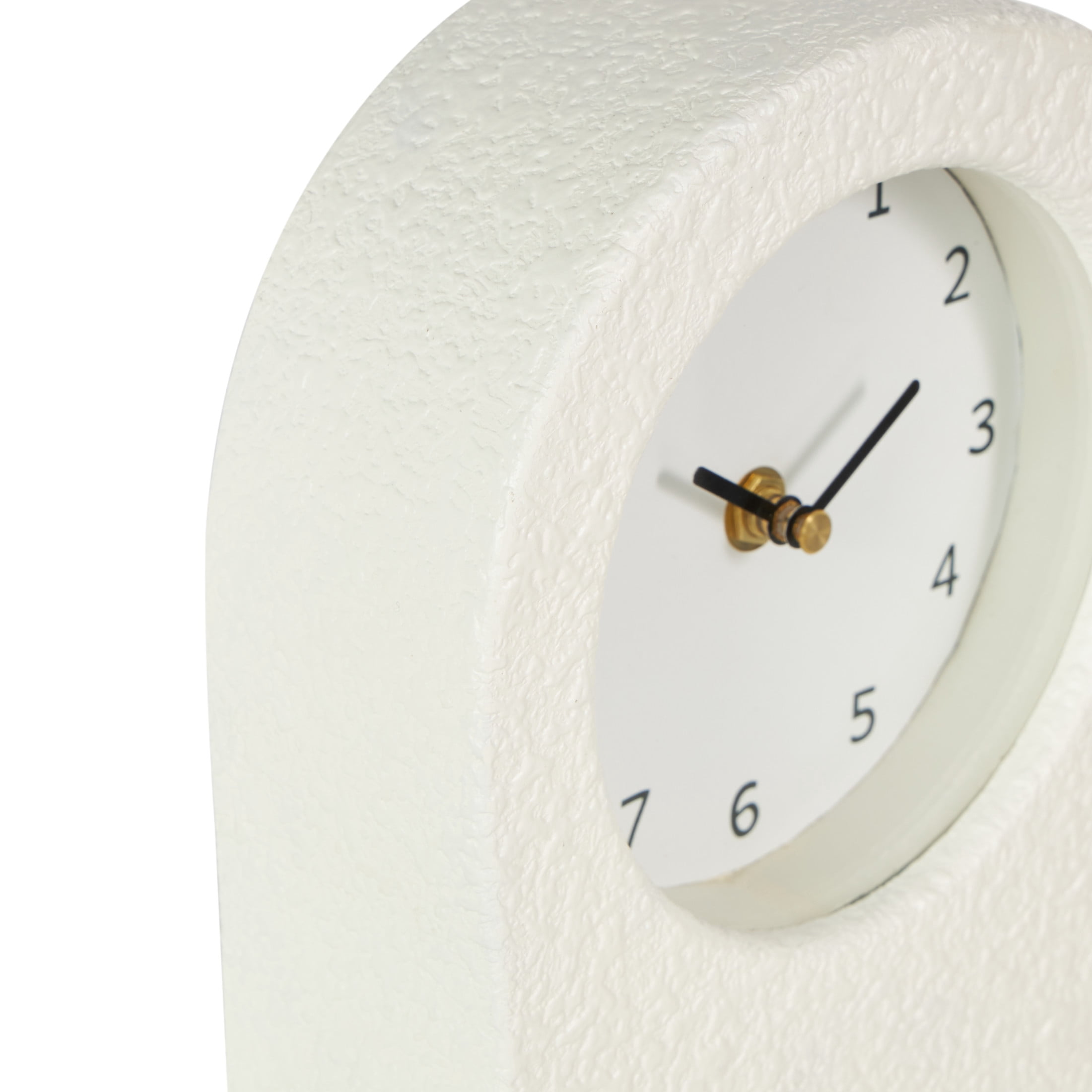 DecMode 9" Multi Colored Metal Textured Clock with Gold Accents, Set of 2