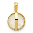 thumbnail image 5 of Auriga 14K Yellow Gold 9-10Mmwhite Saltwater Mabe Pearl Pendant for Women (L-16.25mm, W-12.4mm), 5 of 6