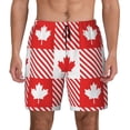 thumbnail image 3 of Uemuo Maple Leaves1 Pattern Mens Swim Trunks Quick Dry Board Shorts with Mesh Lining, Stretch Beach Shorts Quick Dry No-Chafing Board Shorts-, 3 of 9