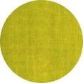 thumbnail image 1 of Ahgly Company Indoor Round Oriental Yellow Modern Area Rugs, 3' Round, 1 of 4