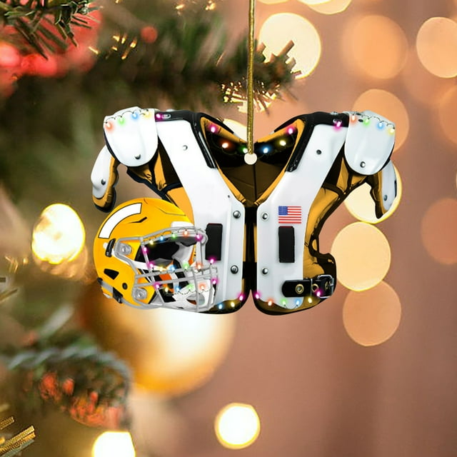 Christmas Decorations Outdoor Hangs DIY American Football Shoulder Pads And For Christmas Tree Decoration Car Rearview Pendant Crafts Collection Household pendant