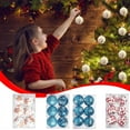 thumbnail image 2 of 6 Pack 60mm/2.36" Plastic Christmas Ornaments – Shatterproof Hanging Tree Decorations, Indoor Holiday Party Decorations for Christmas Trees, 2 of 6