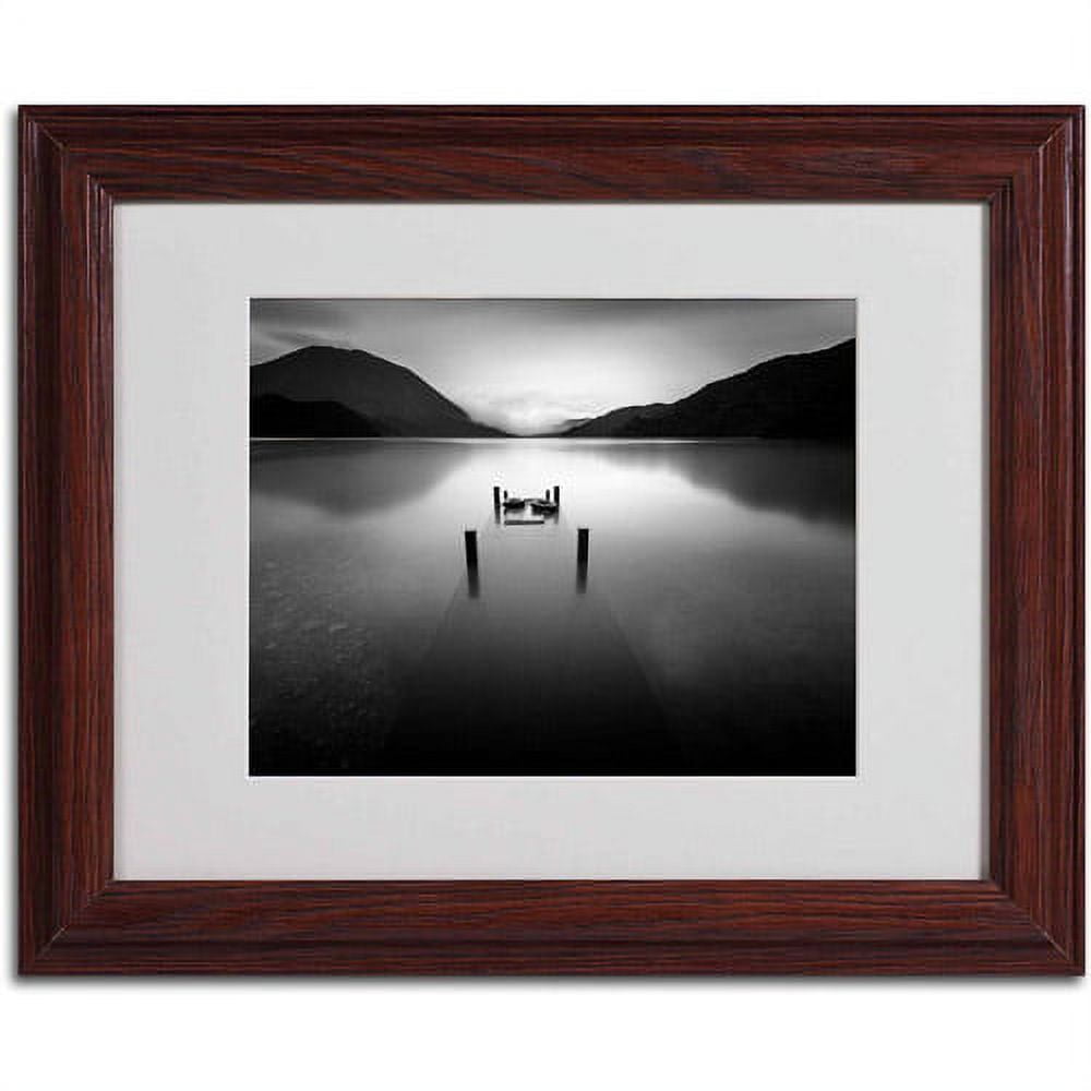 Matted art under acrylic in a wood frame