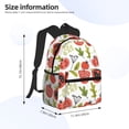 thumbnail image 4 of Vsdgher Tomatoes Print Unisex Large Capacity Bookbag Schoolbag Casual Daypack for High School/College/Teens/Travel/Work, 4 of 8