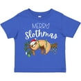thumbnail image 3 of Inktastic Merry Slothmas Cute Christmas Sloth in Hat with Lights Boys or Girls Toddler T-Shirt, 3 of 5