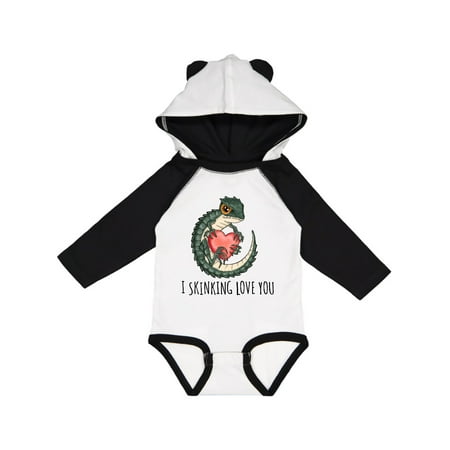 

Inktastic I Skinking Love You Cute Pun Crocodile Skink Lizard Gift Baby Boy or Baby Girl Long Sleeve Bodysuit