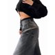 thumbnail image 3 of Pantalones Vaqueros de Pierna para Mujer, Desgastados, de Cintura Media, Estilo Vintage Y2K. Negro S, 3 of 7
