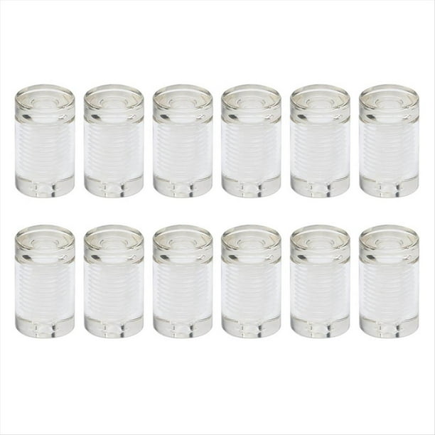 12 Separadores Transparentes, Tornillos Acrílicos de 3/4 X 1 Pulgada, Herrajes para Montaje de Letreros de Pared, Clavos para Publicidad.