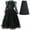 Dress+Cape, variant on Elphaba Costume for Girls Female Halloween Witch of Dresses with Cape&Hat, Size 4-5