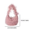 thumbnail image 4 of Bolso Mano Plisado Encaje para Mujer Diario Femenino Gran Capacidad Color Sólido (), 4 of 5