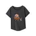 thumbnail image 4 of Camiseta para mujer Camiseta con cuello redondo Mujer Trajes de moda Camiseta básica para viajar S, 4 of 7
