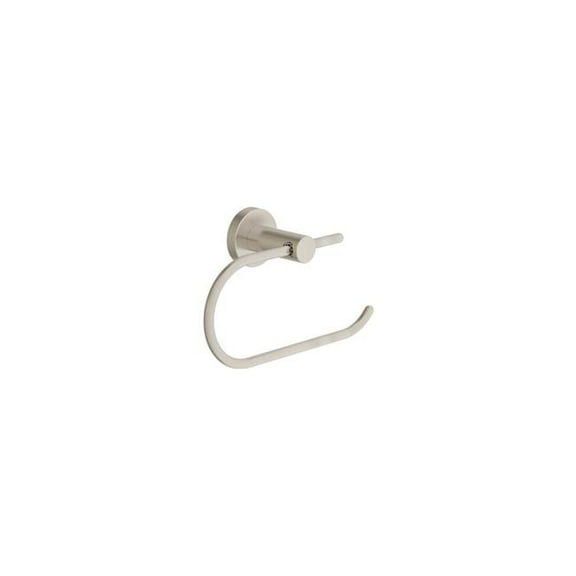 Open Box Symmons 353TP-STN Dia Wall Mounted Hook Toilet Paper Holder in Satin Nickel