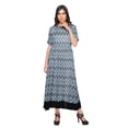 thumbnail image 4 of Moomaya Printed Long Kurti Summer Wear Ladies A-Line Tunic Dress Top For Women, 4 of 5
