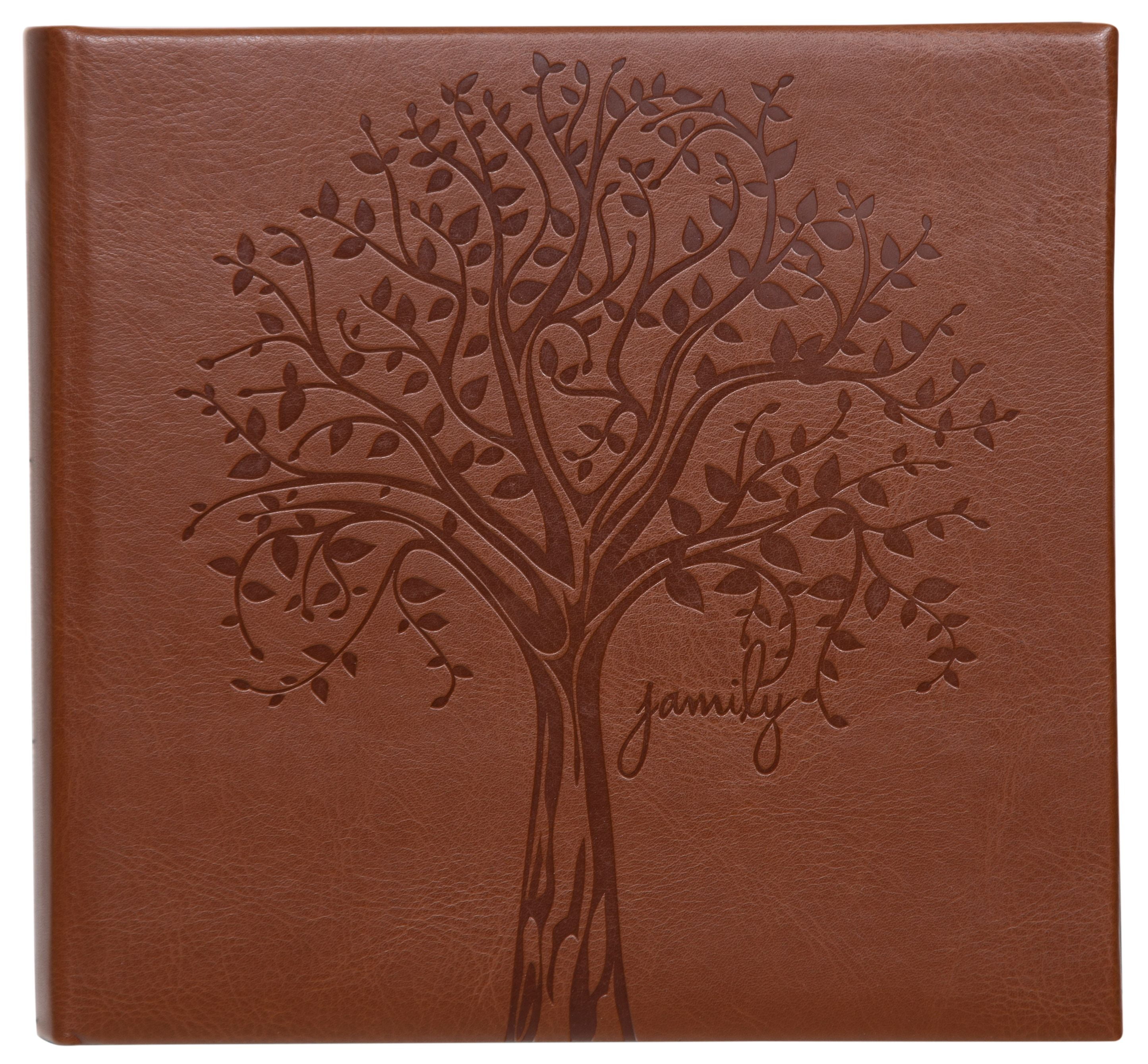 Pinnacle Faux Leather Family Tree Embossed Photo Album, Holds 120 Pages, 4"x6" Photos