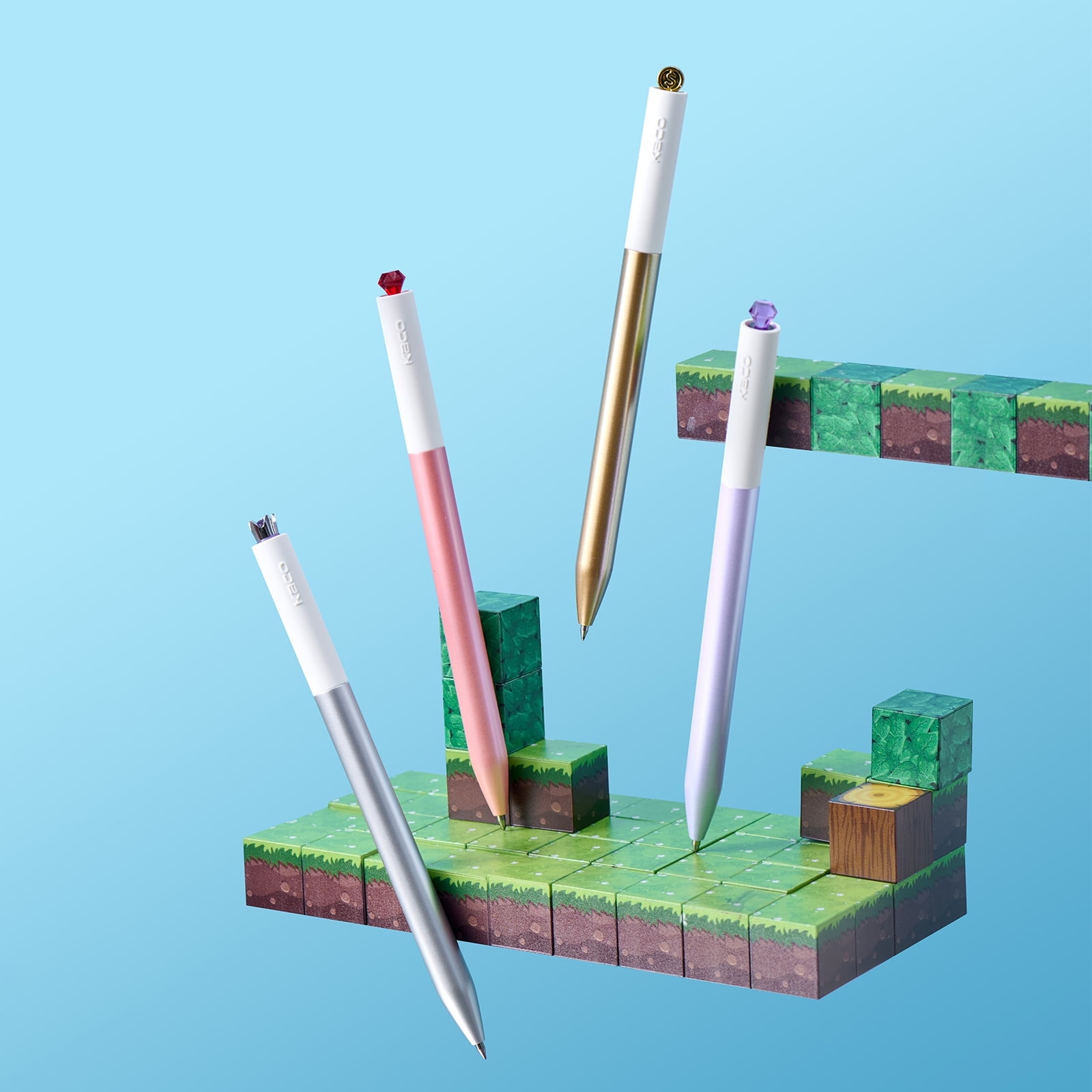 Kaco FIRST Gel Pens Cute Stationery Black Ink 4 Pieces Wonderland