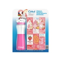 Cirkul 22 fl oz Plastic Bottle and Pink Chill Sleeve Value Pack with 6 Flavor Cartridges