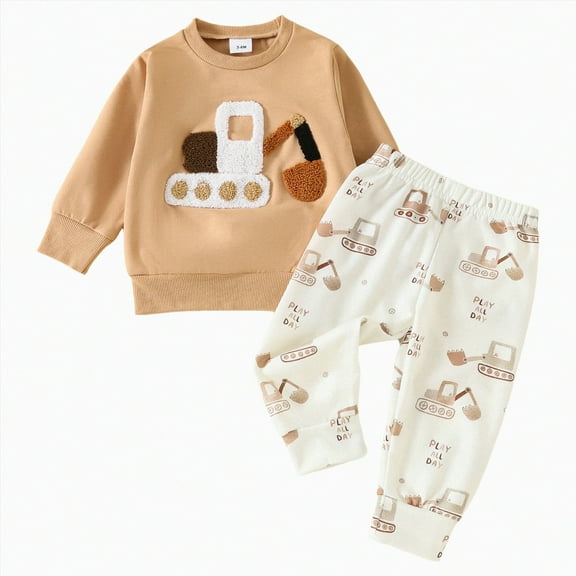 HCNTES Infant Baby Waffle Fall Outfits Solid Color Long Sleeve Sweatshirt Tops Pants Set Winter Clothes for Boys Girls ropa para bebe boy 9 12 meses(Yellow,12-18 Months)