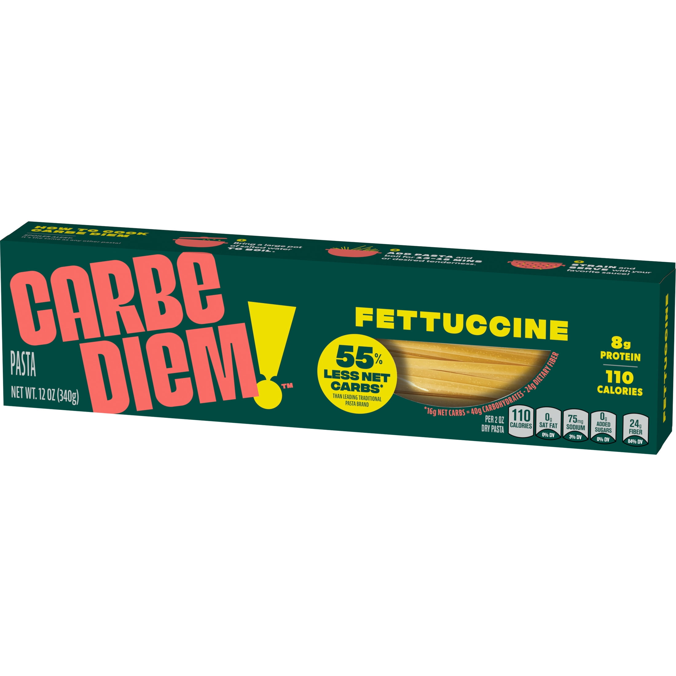 Carbe Diem! Fettuccine Pasta, 12 OZ