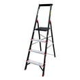 thumbnail image 1 of Escalera Plegable Aluminio 4 Escalones Cuerpo Acero Peldaños negro Estandar, 1 of 5