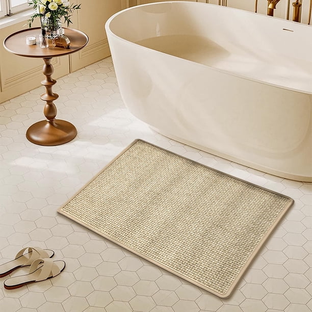 Alfombra absorbente para puerta interior 40x60 cm, lavable, antideslizante, para entrada, baño, sala de estar, dormitorio, ducha, cubresuelos atrapa suciedad