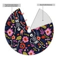 thumbnail image 4 of Kll 36" Christmas Tree Skirt Dancing Skeletons Floral Garden Xmas Tree Skirts Mat For New Year Xmas Holiday Party Indoor Outdoor Home Decoration, 4 of 9