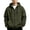 Army Green, variant on Casual Hooded Jackets for Men Zip Up Long Sleeve Solid Color Going Out Jacket