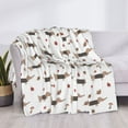 thumbnail image 3 of Yiaed Dachshund Dog Print Blanket Throw Blanket Soft Cozy Flannel Blanket for Home Bed Sofa Couch Chair-40"x30", 3 of 6
