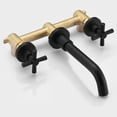 thumbnail image 3 of sumerain Matte Black Bathroom Sink Faucet,Wall Mount Black Bathroom Faucet and Rough-in Valve Included, 3 of 6