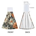 thumbnail image 3 of Yayeee Kitchen Hanging Hand Towels Set of 2 with Loop Bathroom Absorbent Tie Towel, Gray Floral Pattern, 3 of 7