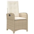 thumbnail image 3 of vidaXL 7 Piece Garden Dining Set with Cushions Beige Poly Rattan, 3 of 5