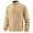 Khaki, variant on Men's Sweater Coat - Zip Up Long Sleeve Jacket, Lightweight Polyester Casual Outwear, Solid Color Spring Winter Coat with Pockets, Asian Fit Sizing