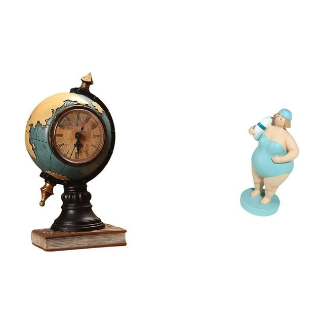 Figura Decorativa De Resina De Una Mujer Moderna En La Playa, Ideal Para Colocar Sobre Un Reloj De Mesa O Como Adorno Coleccionable En La Oficina, Estantería, Dormitorio O Sala De Estar.