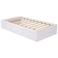 thumbnail image 4 of Twin Size Platform Storage Bed with 3 Drawers, Solid Wood Platform Bed Frame, No Box Spring Needed, 4 of 8