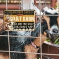 thumbnail image 5 of Funny Goat Barn Sign Farmhouse Wall Decor Please Keep Gate Closed No Matter What Goats Say Outdoor Yard Metal Tin Sign Vintage Poster for Home Garden Country Farm Wall Decor Gift 8" x 12", 5 of 6